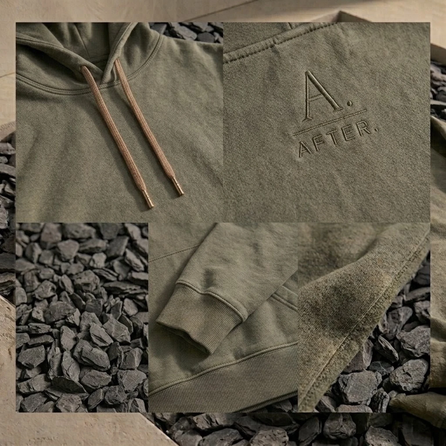 Slate AFTER. trim, embroidery and wash detail study