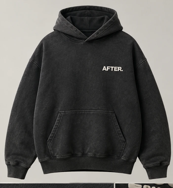 WORTH hoodie in washed black